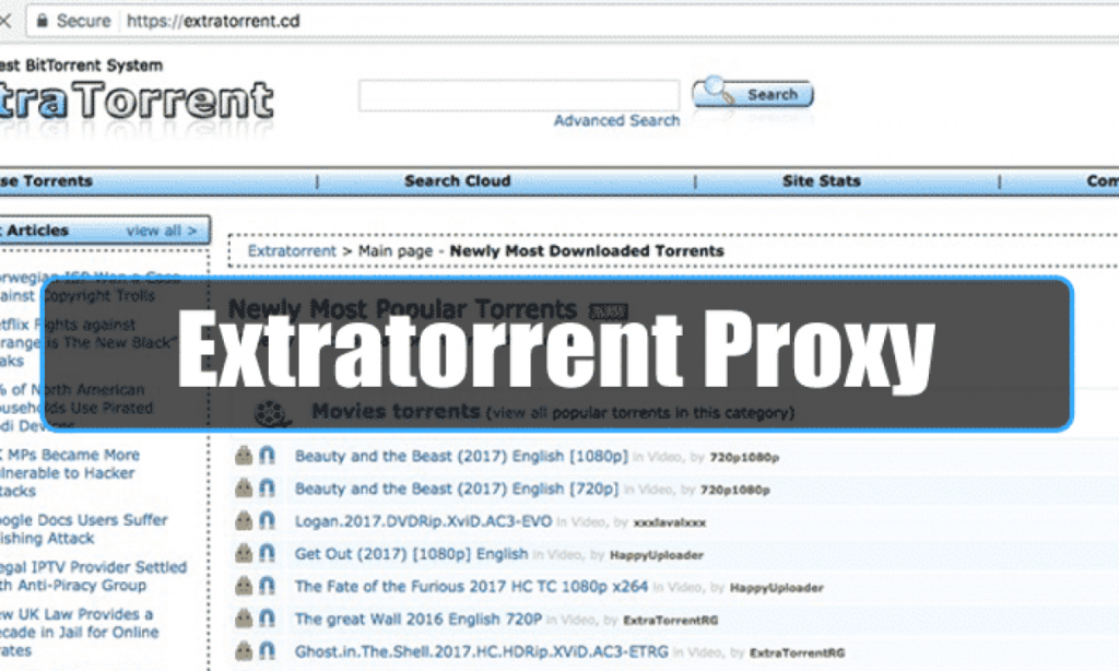 ExtraTorrents Proxy List For 2020 [100% Working Proxies To Unblock Extratorrents]